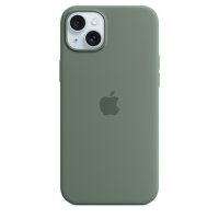 Apple iPhone 15 Plus Silikon Case mit MagSafe Zypresse