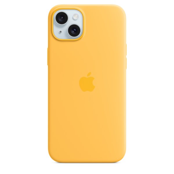 Apple iPhone 15 Plus Silikon Case mit MagSafe, Warmgelb