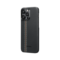 Pitaka MagEZ Case 4 aus Aramidfaser mit MagSafe für iPhone 15 Pro Rhapsody