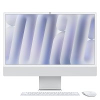 Apple iMac 24“, Silber, Apple iMac 24“, Silber, M4 Chip mit 10-Core CPU, 10-Core GPU und 16-Core Neural Engine, Standardglas