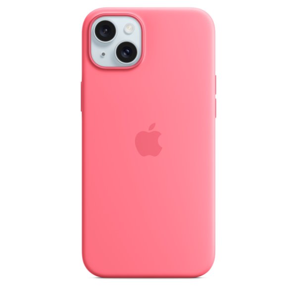 Apple iPhone 15 Plus Silikon Case mit MagSafe, Pink